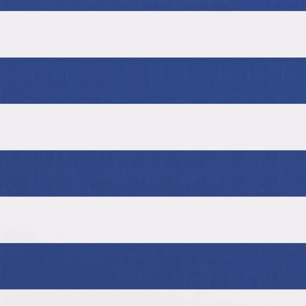 Berkfield Home Balcony Screen in White and Blue Oxford Fabric, W: 120 cm, H: 600 cm – 2