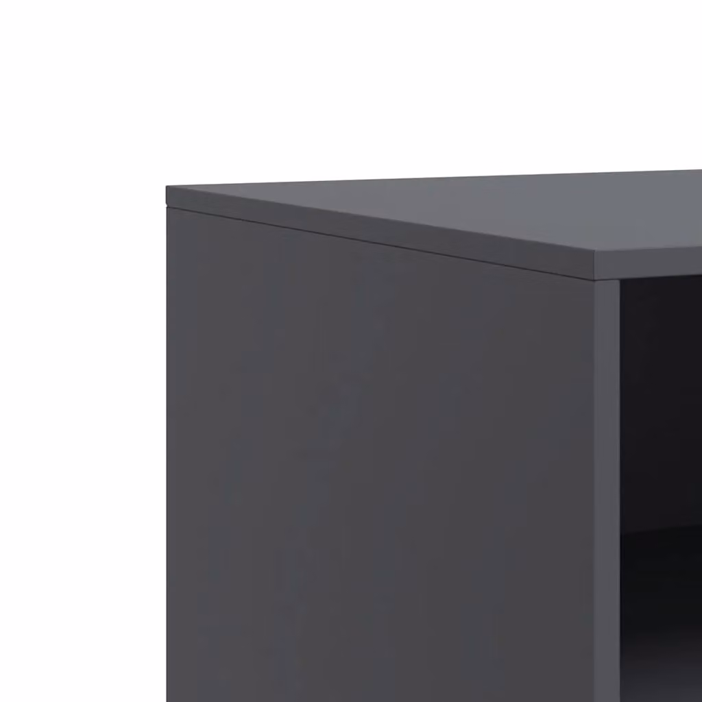 Berkfield Home Anthracite Metal TV Cabinet W/D/H: 67 x 39 x 44 cm – 5