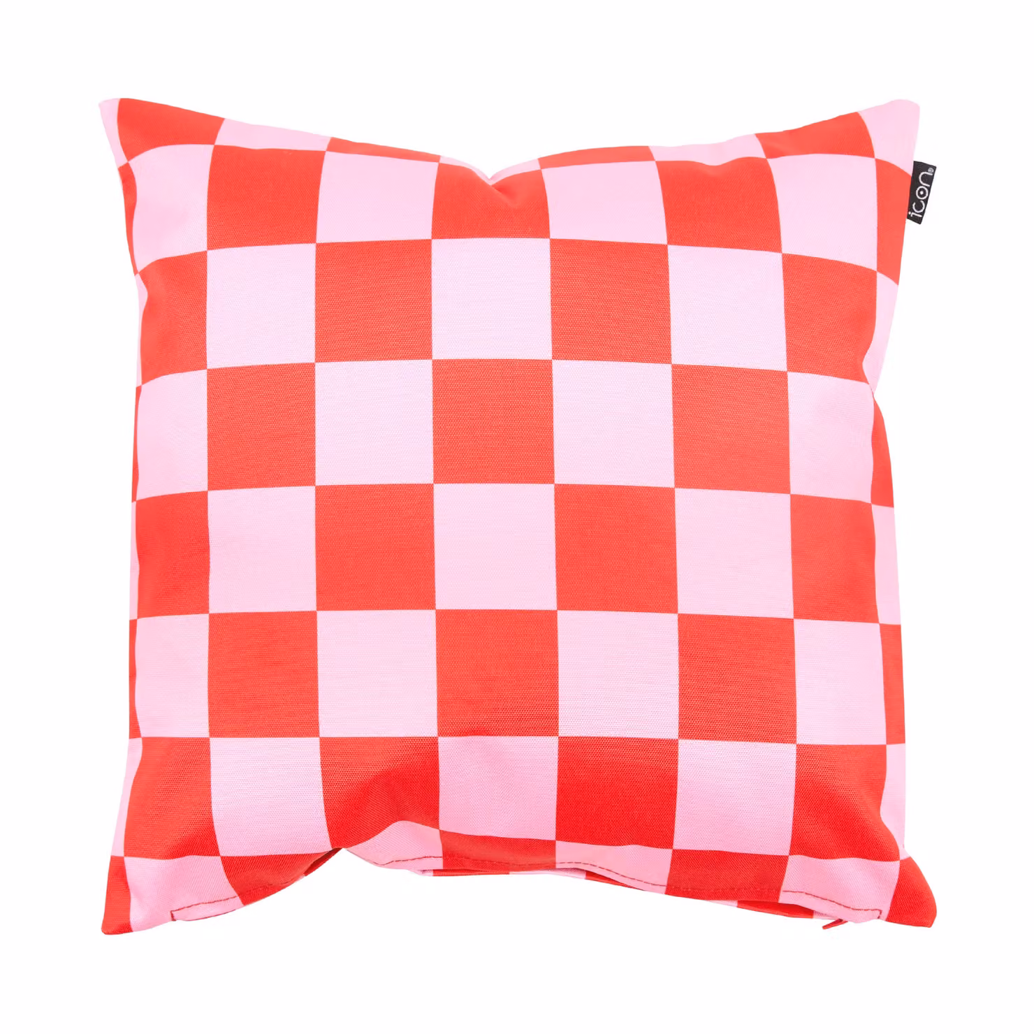 icon Checkerboard Waterproof Indoor and Outdoor Cushion in Green and Pink, W/D/H: 43 x 43 x 43 cm – 2
