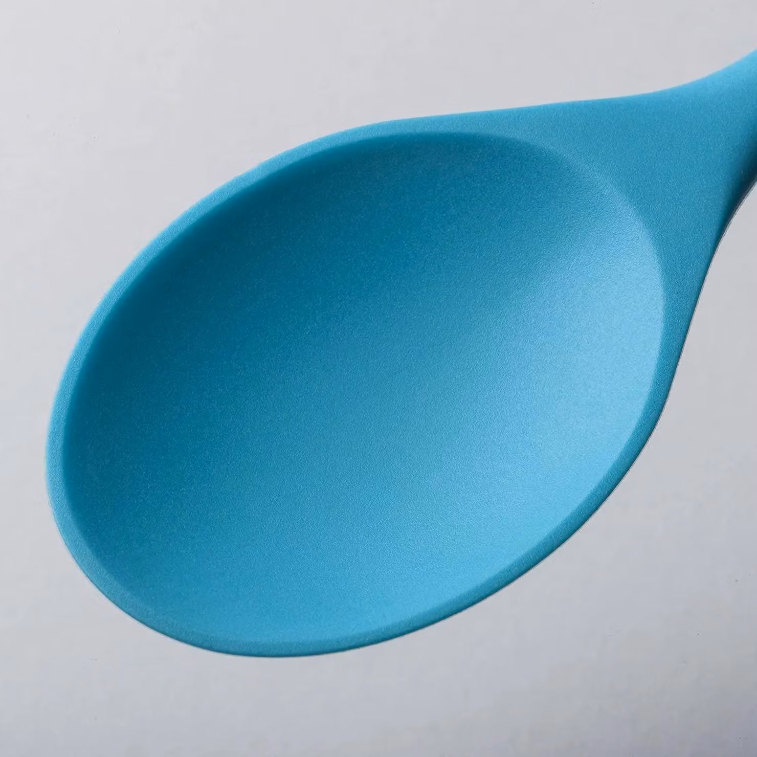 Zeal Non-Scratch Silicone and Nylon Oval Cooking Spoon, Turquoise, 28 cm – 5