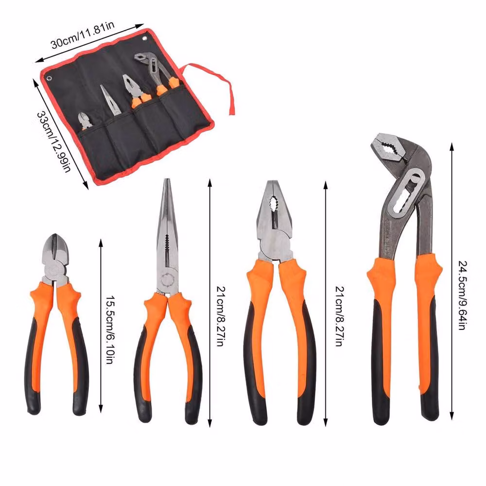 SPETLEK 4-Piece Plier Set in Orange – 2
