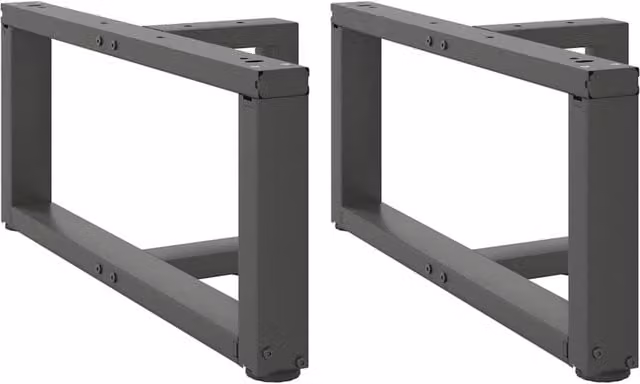 Berkfield Home T-Shaped Coffee Table Legs, 2 Piece Anthracite and Black Steel, W: 60 cm, D: 25 cm, H: 30-31 cm – 1