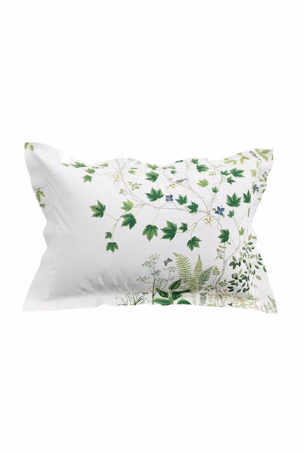 Sanderson Floral Cotton Mako Satin Duvet Cover and Pillowcase Set in Green, W/D/H: 140 x 200 cm – 2