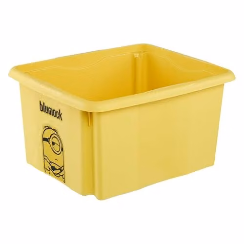 Keeeper Karolina Storage Box with Lid, Minions Mosaic Design, Sunny Yellow, 24 l