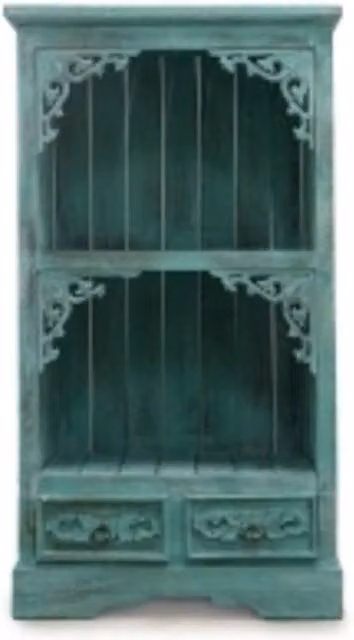 Serenityy Free-Standing Bathroom Cabinet in Turquoise Wash, W/D/H: 120.0 x 40.0 x 66.7 cm