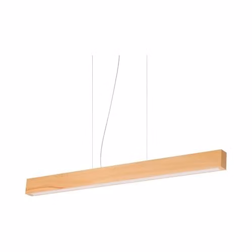 Netlighting Craft Integrated LED Suspended Pendant Ceiling Light in Brown Wood, 3000K Warm White