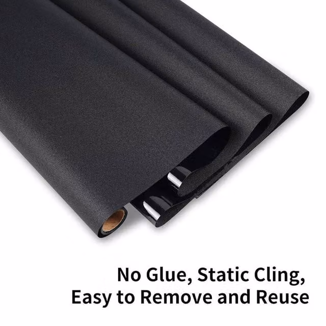 NESTLUNE Blackout Window Film in Black, Self-Adhesive Privacy Film for Glass, 100 cm x 150 cm – 1