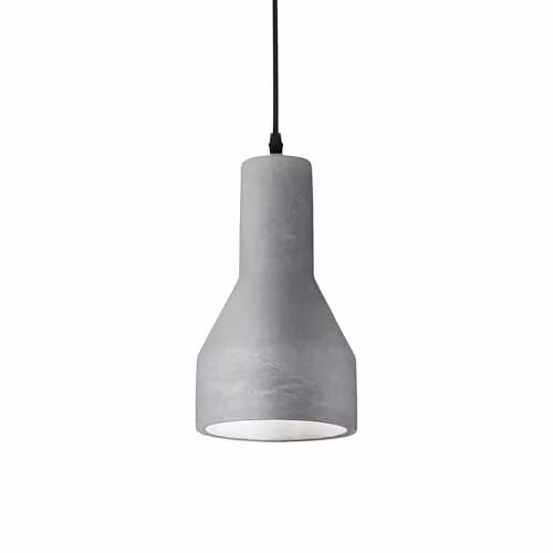Netlighting Oil Industrial Grey Concrete Single Light Ceiling Pendant Lamp with E27 Socket