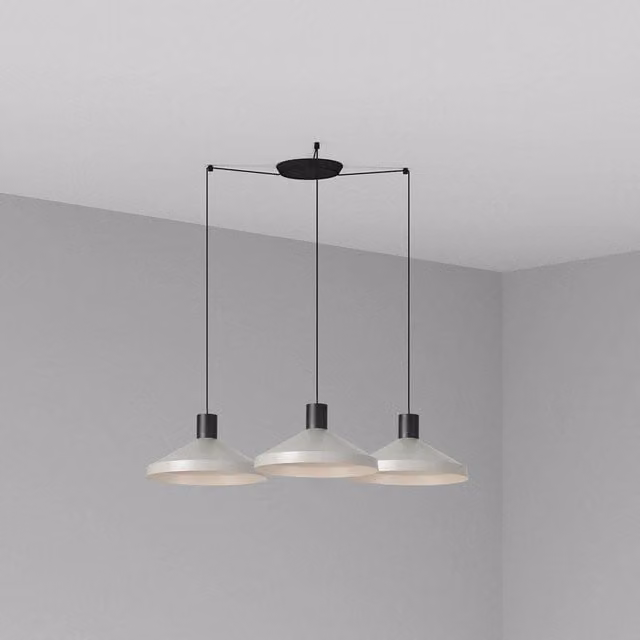 Netlighting Kombo Grey Cluster Drop Dome Pendant Lamp in Black, Diameter: 40 cm