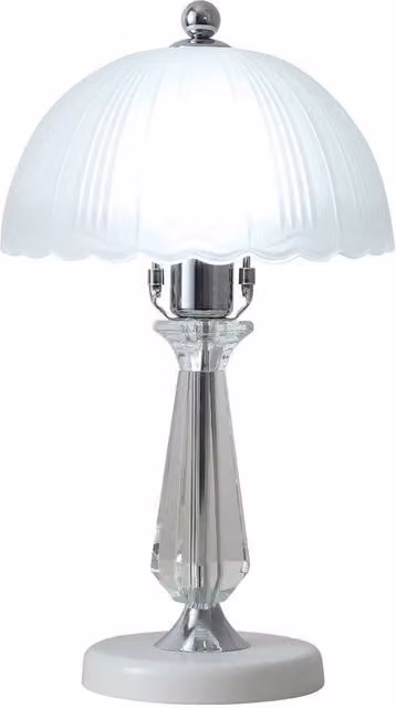 EONLION Retro Antique Crystal Table Lamp in White, Diameter: 40 cm, Height: 25 cm
