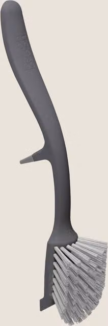 Joseph Joseph Edge Dish Brush with Scraper, Grey