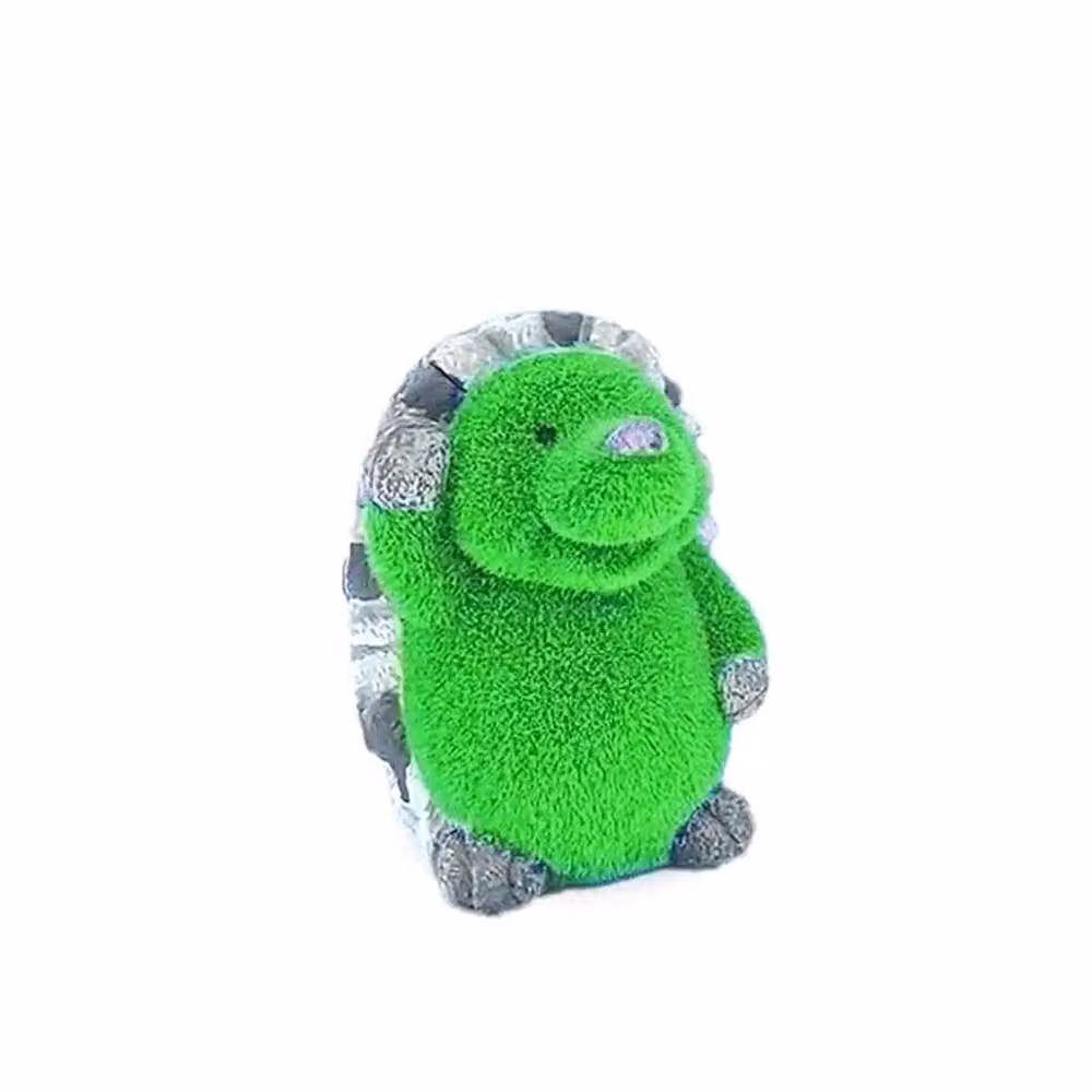 NESTLUNE Hedgehog Animal Flocked Grass Effect Outdoor Sculpture, Green and Multicolour, H 100 cm x W 15 cm x D 15 cm – 2
