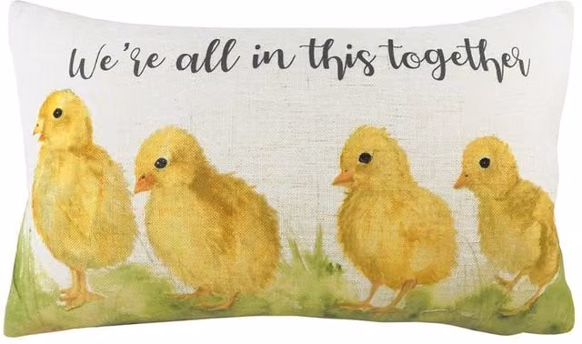 Evans Lichfield In This Together Multicolour Watercolour Printed Polyester Filled Cushion, W: 50 cm, H: 30 cm