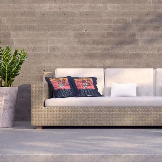Benjamin Tate Design LTD Los Angeles Sunset Blue Square Outdoor Cushion, W: 60 cm, H: 60 cm