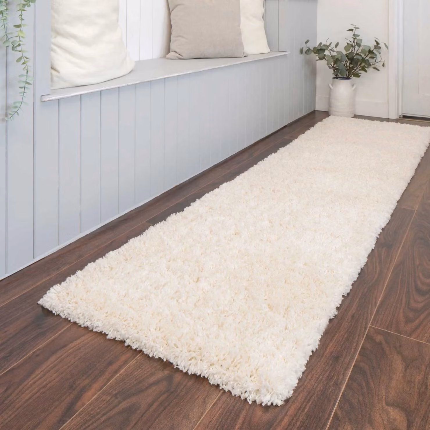 Kukoon Beige Shaggy Bedroom Area Rug, W: 200 cm, D: 290 cm – 3