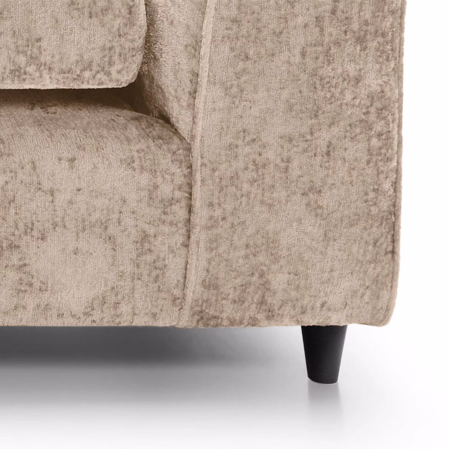 Abakus Direct Harriet Large Right Facing Corner Sofa in Cream Crushed Chenille – 3