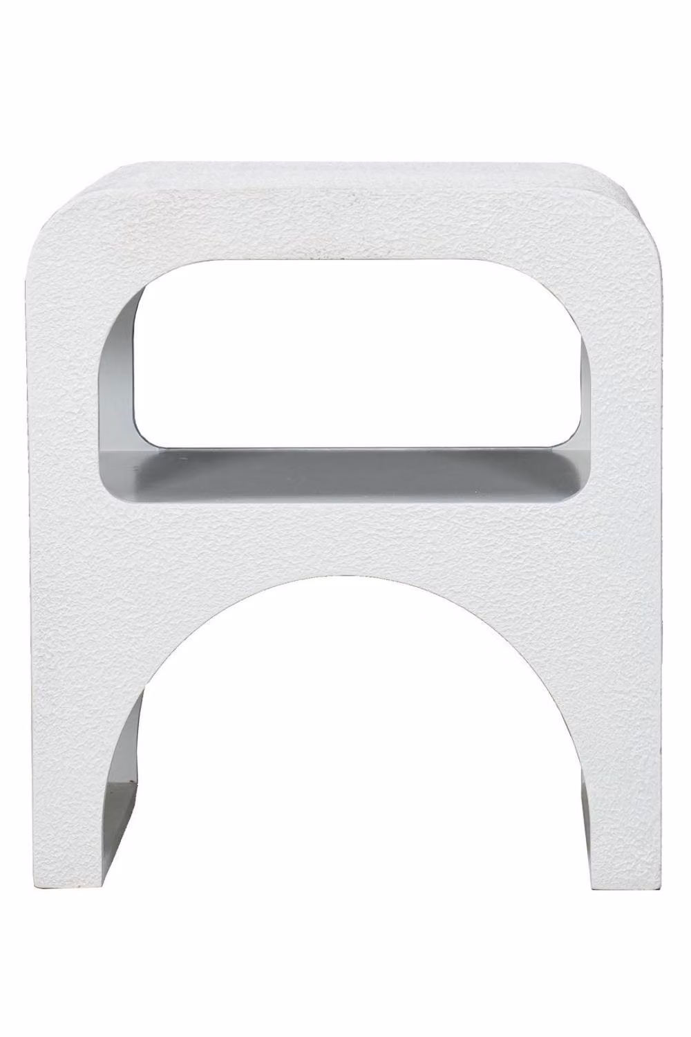 IH Design GEO A Shape Modern Geometric End Table in White, W/D/H: 35 x 45 x 52 cm – 2