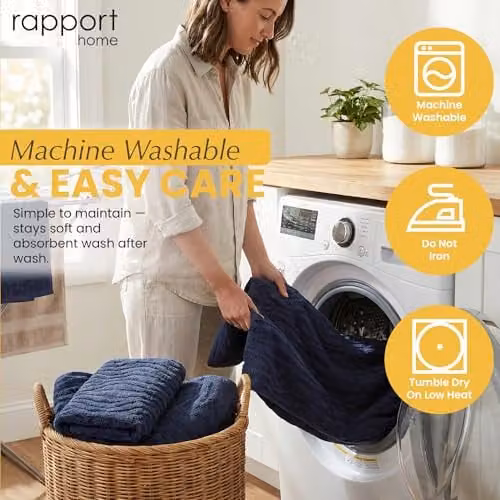 Rapport Home Safari 6-Piece Cotton Towel Bale Set in Blue, 500gsm – 5