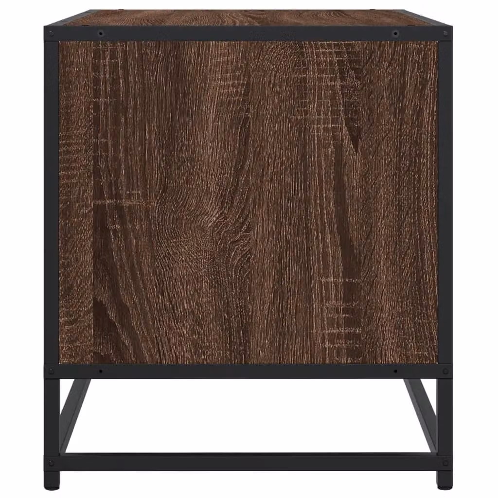Berkfield Home Industrial TV Cabinet in Brown Oak, W/D/H: 120.5 x 40 x 46 cm – 4