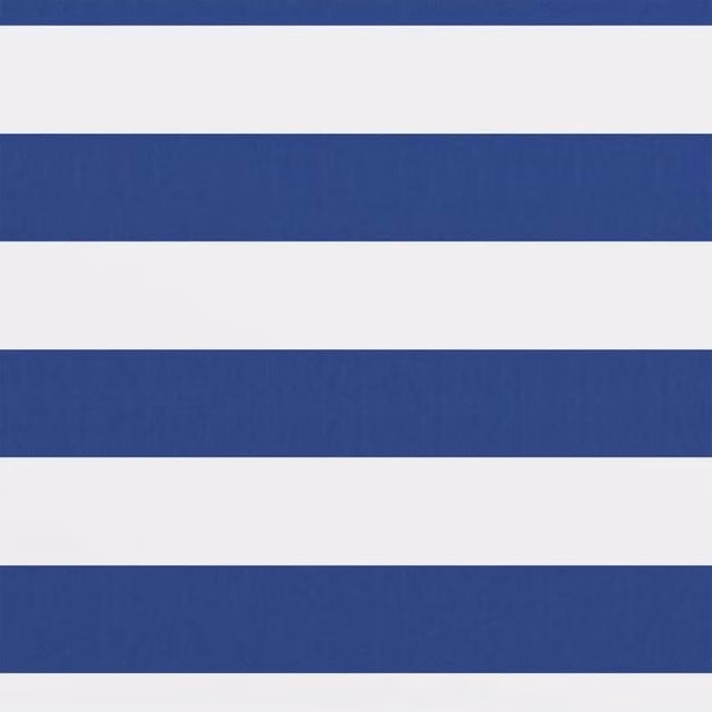 Berkfield Home Opaque Balcony Cover in White and Blue Oxford Fabric, W/H: 75 x 400 cm