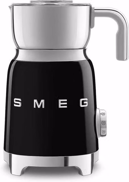 Smeg MFF11 50s Style Electric Milk Frother in Black with Stainless Steel