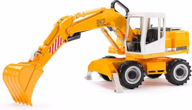 Bruder Liebherr Tracked Excavator Model Vehicle, Yellow, 1:16 Scale