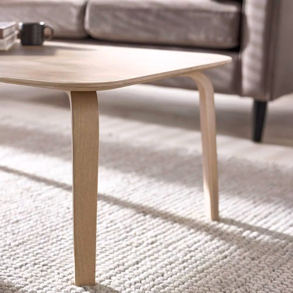 Cheshire Skara Contemporary Rectangular Coffee Table in Beige Wood – 3