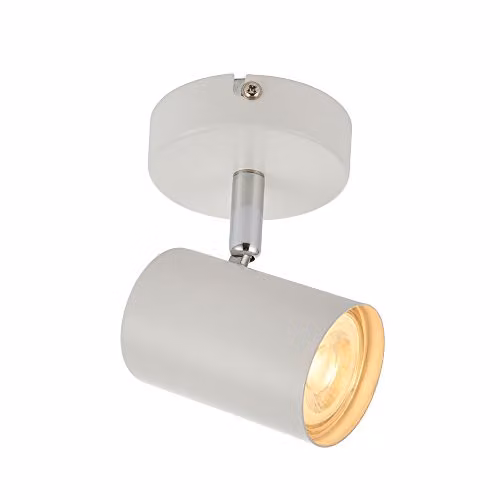 Netlighting Arezzo Adjustable GU10 Spotlight in Matt White and Chrome