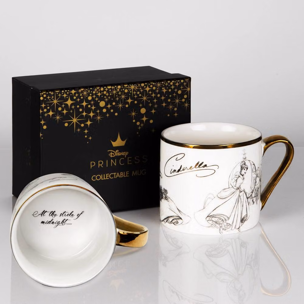 Disney Classic Collectable Cinderella Mug in Beige, Gold and White – 2