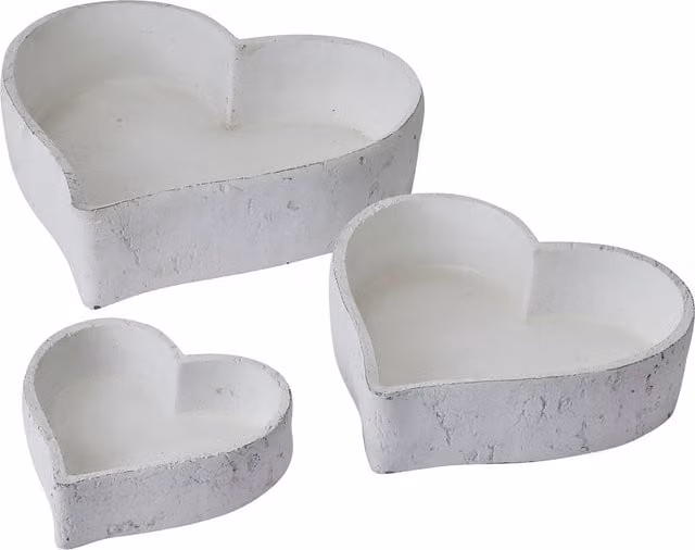 KDMK Trio of Large White Ceramic Dishes for Modern Interiors