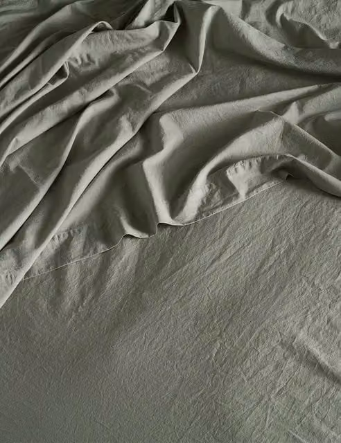 Bedfolk Washed Cotton 300 Thread Count Flat Sheet, Beige, W: 140 cm, L: 200 cm