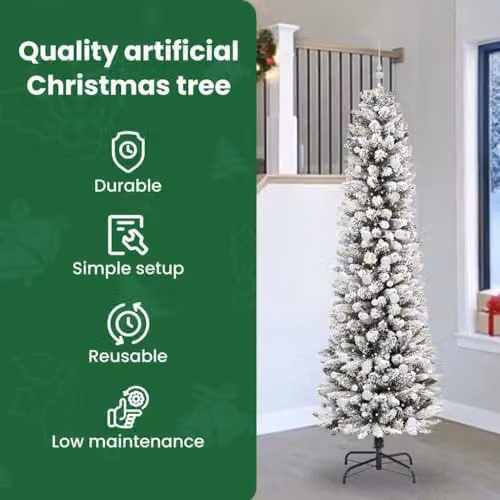 vidaXL White Artificial Christmas Tree, Height: 240 cm – 4