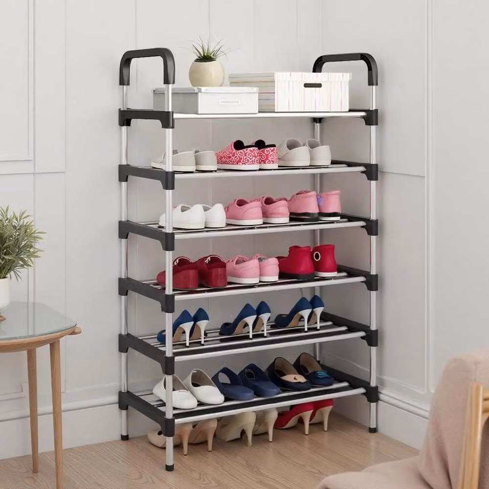 Kelvenix Heavy Duty 6 Tier Shoe Rack in Black – 2