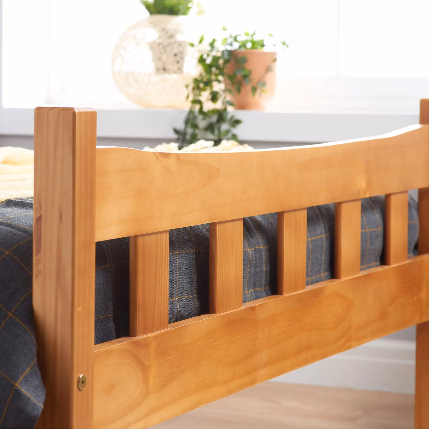Birlea Miami Antique Pine Wooden Bed Frame in Brown, W/D/H: 120 x 200 x 90 cm – 2