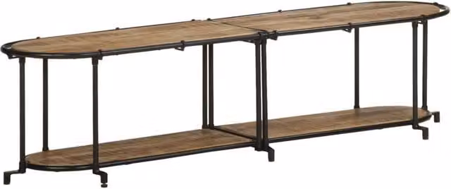 Berkfield Home Industrial Mango Wood TV Cabinet in Brown, W/D/H: 160 x 42 x 40 cm