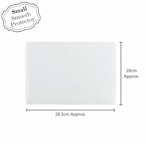 Purely Home Santa's Workshop Rectangular Small Glass Worktop Saver in Red and Multicolour with Non-Slip Feet, W: 28.5 cm, D: 20 cm