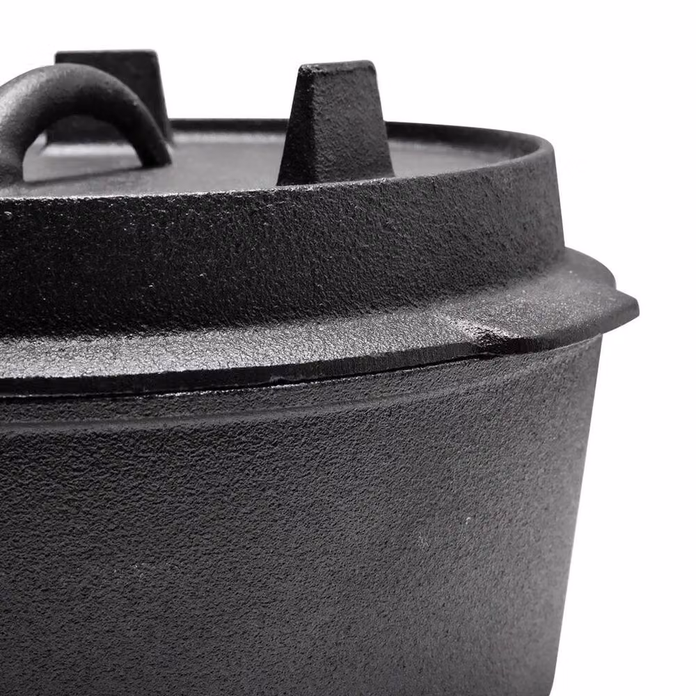Kelvenix Pre-Seasoned Cast Iron Dutch Oven Casserole Pot in Black – 4